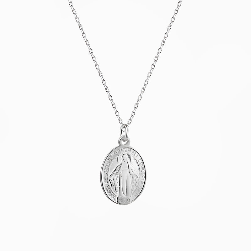 Collier Vierge Marie, vue de détail