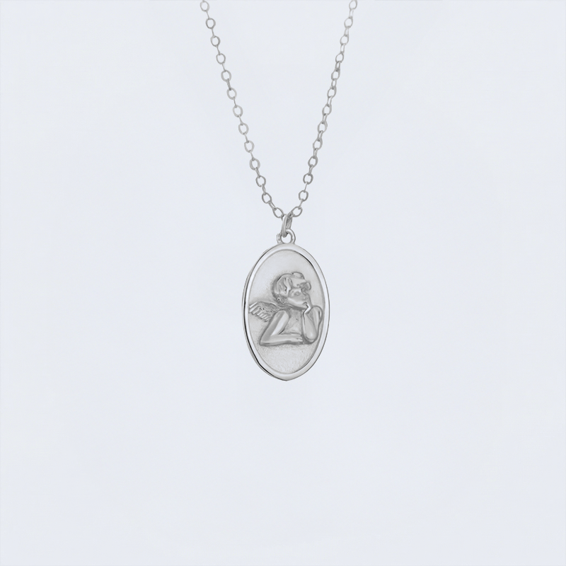 Médaille ange argentée