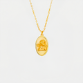 Médaille ange, doré, sur fond blanc