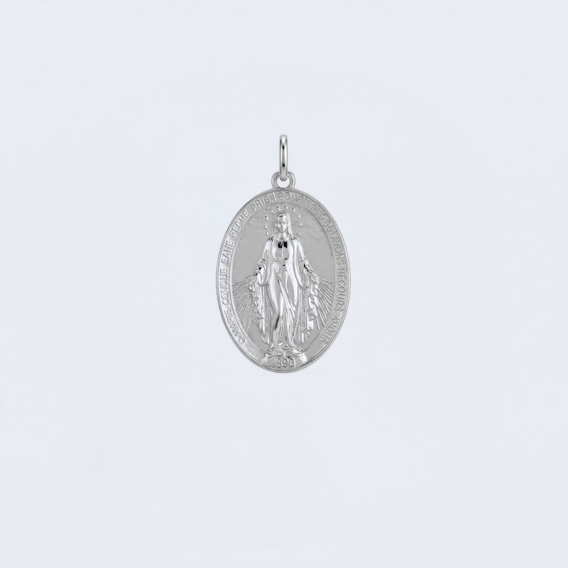 Médaille argent Vierge Marie