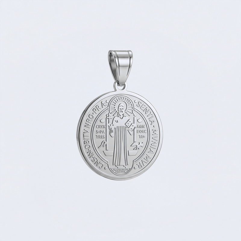 Médaille Saint Benoît argentée