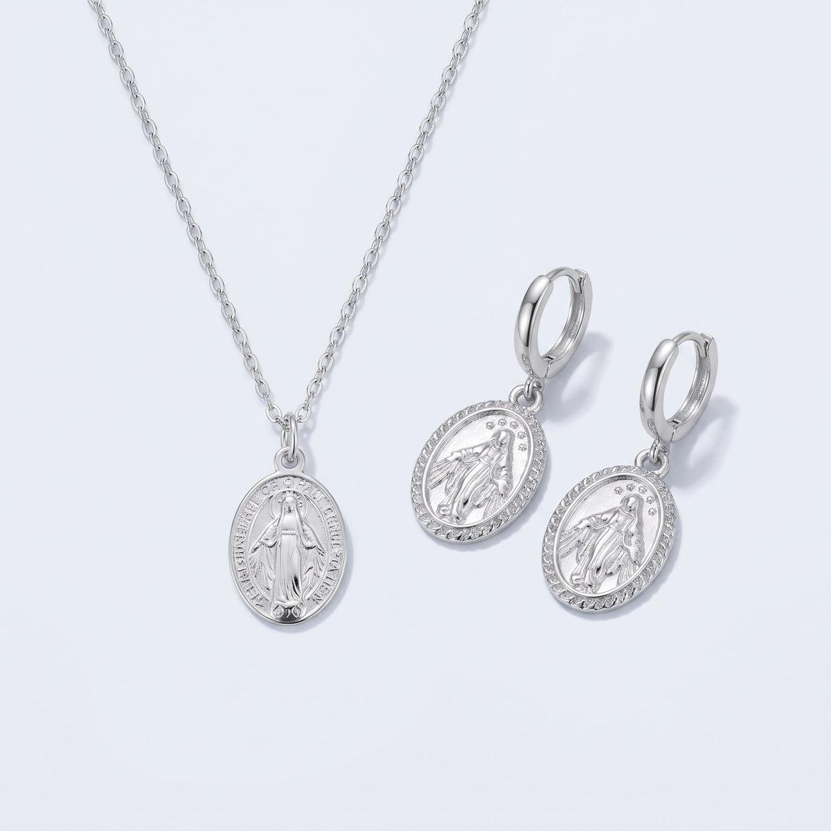 Parure médaille miraculeuse argent 925