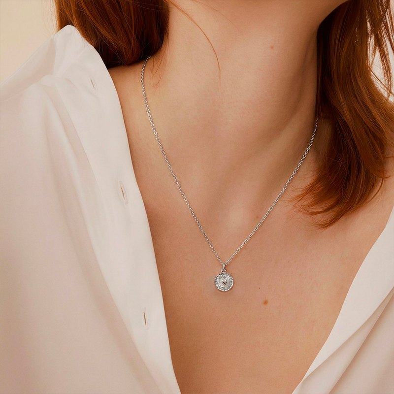 Collier Sacré-Cœur argentée