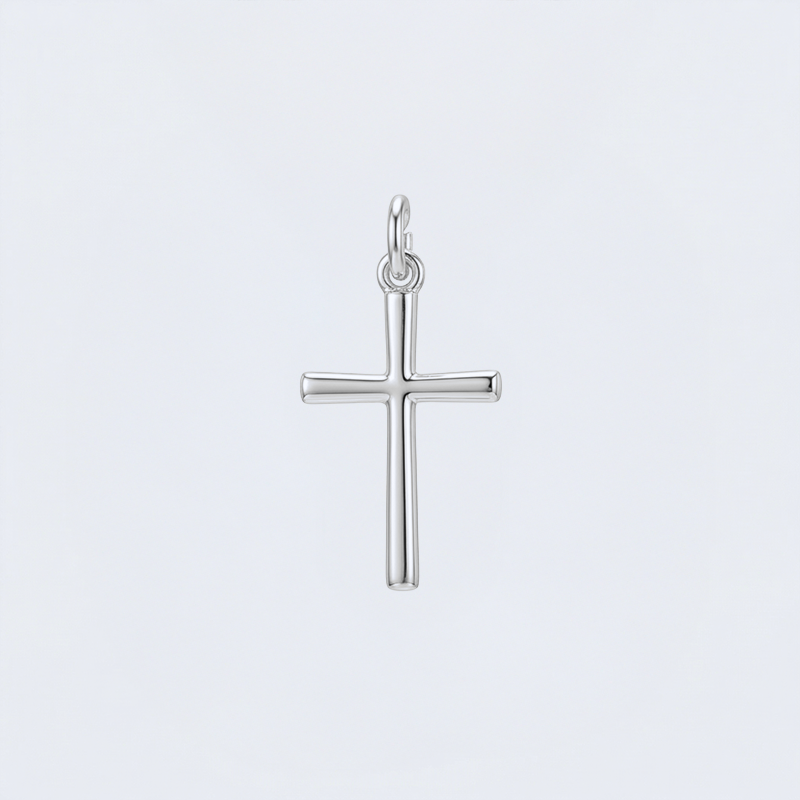 Pendentif croix acier homme
