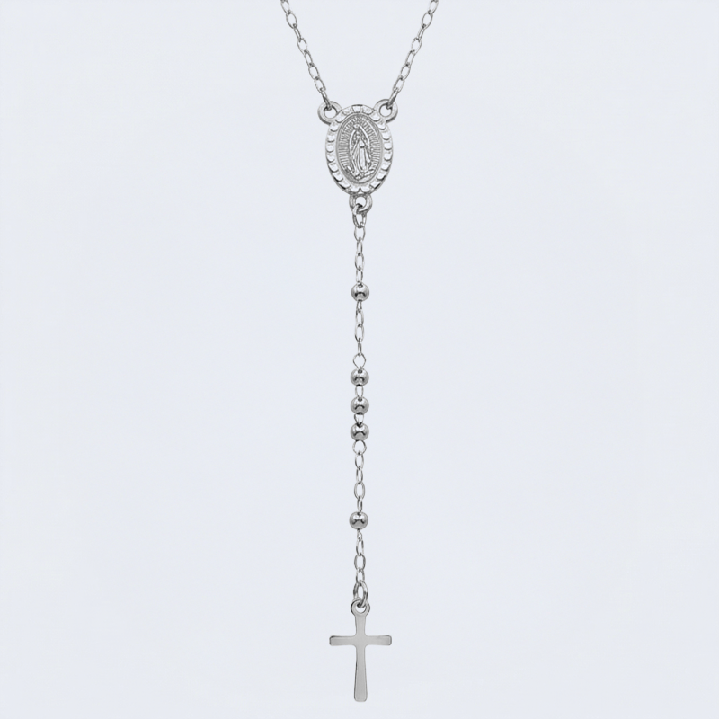 Pendentif croix acier