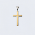 Pendentif croix bicolore