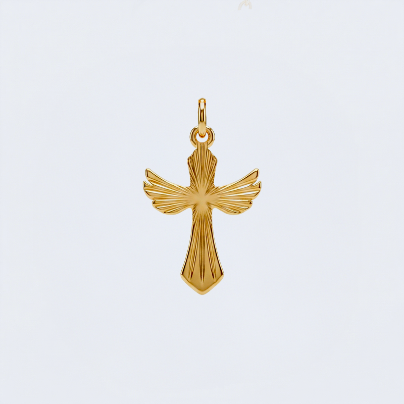 Pendentif croix ciselé
