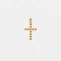 Pendentif croix femme argent, doré, sur fond blanc