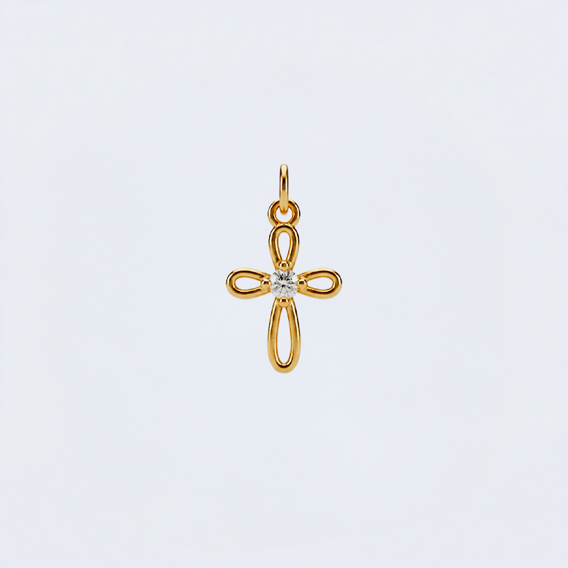 Pendentif croix femme fantaisie
