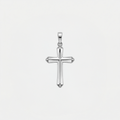Pendentif croix homme argent, doré, sur fond blanc