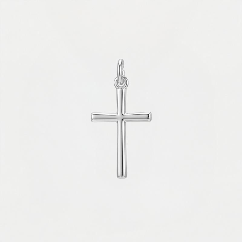 Pendentif croix minimaliste argent