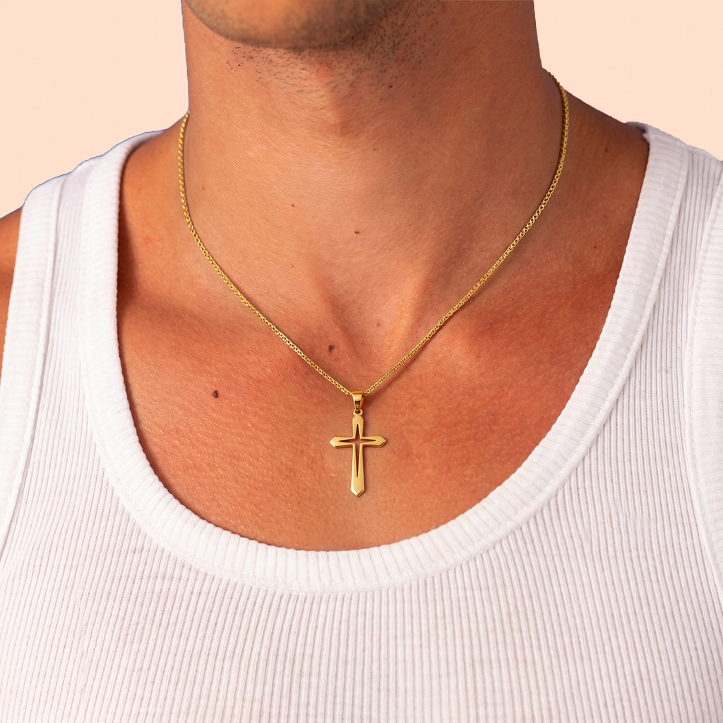 Pendentif croix original homme