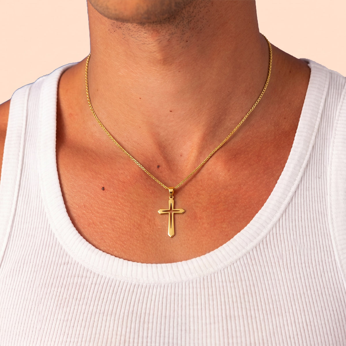Pendentif croix original homme