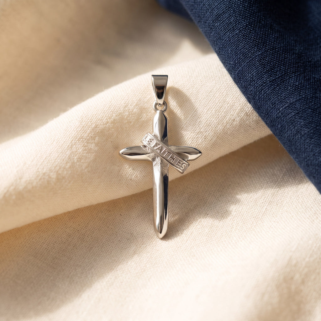 Pendentif croix religieuse argent 925