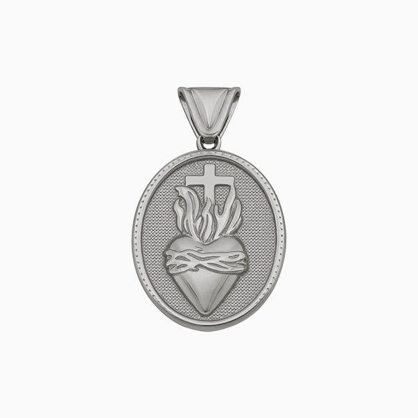 Pendentif Sacré Coeur, porté au cou