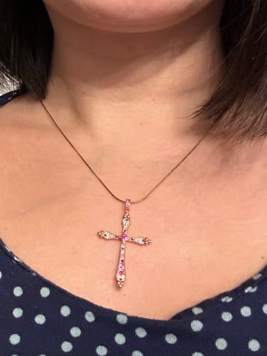 Photo du client : Pendentif Croix Rose